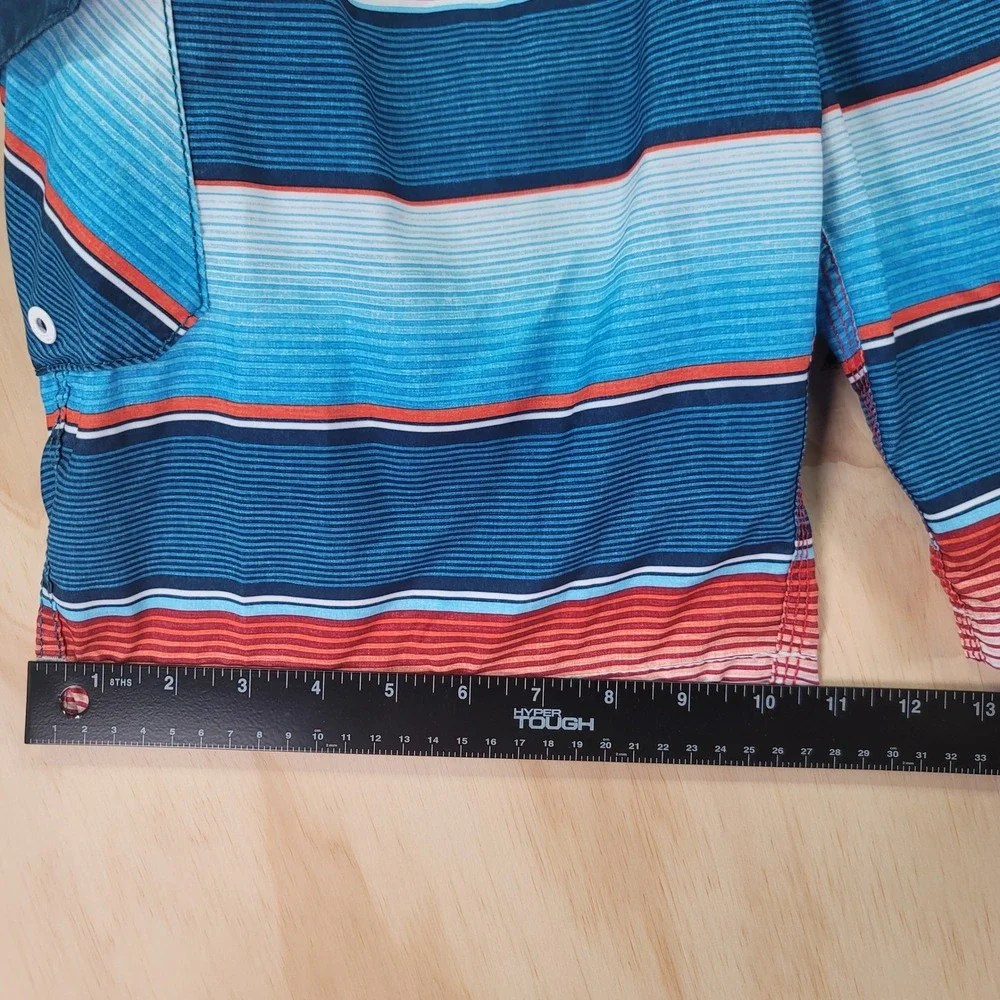 Billabong Originals All Day Mens Board Shorts Size 32 Blue Orange Striped Swim